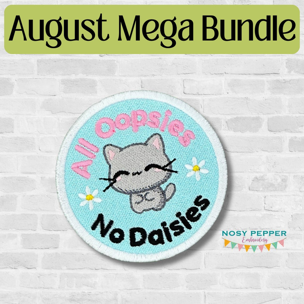 All Oopsies patch (2 sizes included) machine embroidery design DIGITAL DOWNLOAD