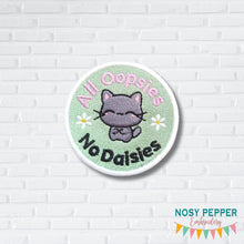 Load image into Gallery viewer, All Oopsies patch (2 sizes included) machine embroidery design DIGITAL DOWNLOAD