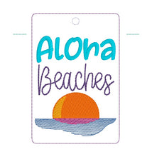 Load image into Gallery viewer, Aloha Beaches luggage tag set SKILL BUILDER BUNDLE machine embroidery design DIGITAL DOWNLOAD