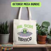 Load image into Gallery viewer, Anal Probe Survivor sketchy machine embroidery design Fall 25 Mature Mystery Bundle (5 sizes included) DIGITAL DOWNLOAD