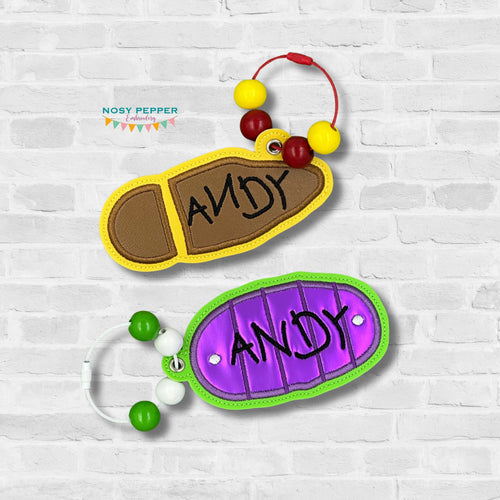 Space Ranger and Cowboy bag tag/bookmark/ornament set of 2 designs machine embroidery design DIGITAL DOWNLOAD