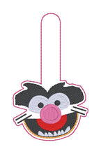 Load image into Gallery viewer, Animal snap tab and eyelet fob (single and multi files included) machine embroidery file DIGITAL DOWNLOAD
