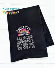 Load image into Gallery viewer, Anxiety Just Because machine embroidery design (4 sizes included) DIGITAL DOWNLOAD