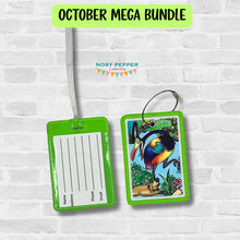 Load image into Gallery viewer, Applique luggage tag set machine embroidery design DIGITAL DOWNLOAD