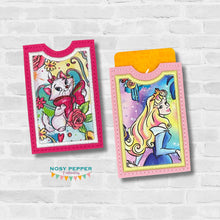 Load image into Gallery viewer, Applique Gift Card holder machine embroidery design DIGITAL DOWNLOAD