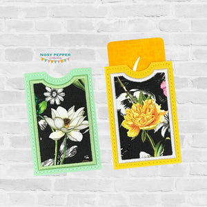 Applique Gift Card holder machine embroidery design DIGITAL DOWNLOAD