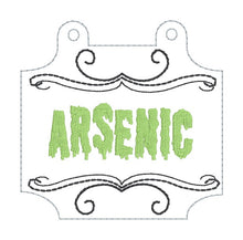 Load image into Gallery viewer, Poison wine tags (set of 4 designs) machine embroidery design DIGITAL DOWNLOAD