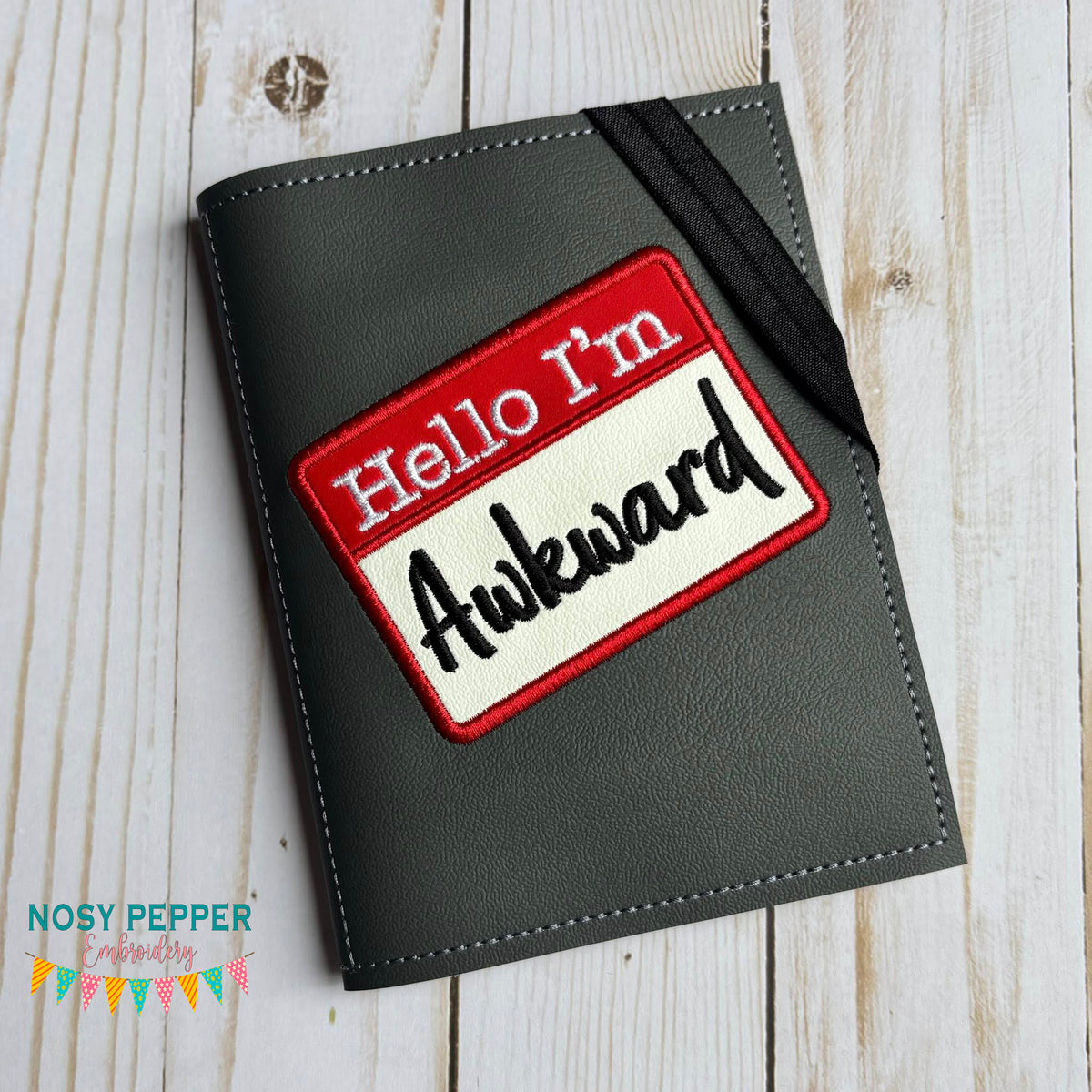 Awkward Notebook Background Awkward notebook cover (2 sizes available) machine embroidery design D ...