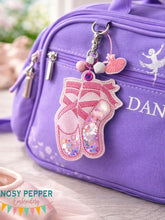Load image into Gallery viewer, Ballet shaker bookmark/bag tag/ornament machine embroidery file DIGITAL DOWNLOAD