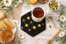 Load image into Gallery viewer, Bee Hive Hexi envelope style ITH Mug rug machine embroidery design (4 sizes included) DIGITAL DOWNLOAD