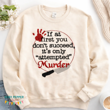 Load image into Gallery viewer, Attempted Murder machine embroidery design (4 sizes included) DIGITAL DOWNLOAD