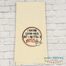 Load image into Gallery viewer, Coffee Helps sketchy machine embroidery design Fall 25 Mature Mystery Bundle (5 sizes included) DIGITAL DOWNLOAD