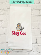 Load image into Gallery viewer, Stay Coo sketchy July &#39;25 Mystery Bundle machine embroidery design (5 sizes included) DIGITAL DOWNLOAD