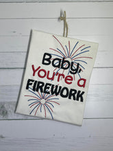 Load image into Gallery viewer, Baby You're A Firework machine embroidery design (5 sizes included) DIGITAL DOWNLOAD