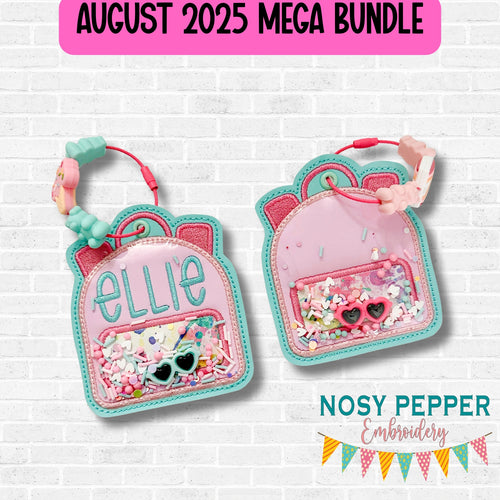 Backpack applique shaker tag/bookmark/ornament machine embroidery design DIGITAL DOWNLOAD