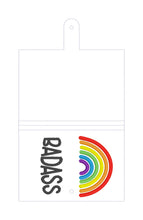 Load image into Gallery viewer, Badass top load notebook cover machine embroidery design DIGITAL DOWNLOAD