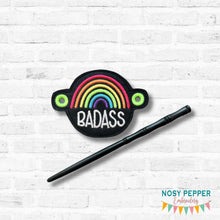 Load image into Gallery viewer, Badass Bun cover machine embroidery design DIGITAL DOWNLOAD