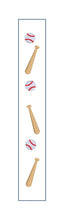 Load image into Gallery viewer, Baseball Bat fob set machine embroidery file (3 sizes, single and multi files included) DIGITAL DOWNLOAD