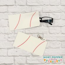 Load image into Gallery viewer, Baseball glasses case  (2 sizes included) machine embroidery design DIGITAL DOWNLOAD