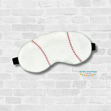 Load image into Gallery viewer, Baseball sleep mask machine embroidery design (2 sizes included)--FEB 26 MB-- DIGITAL DOWNLOAD