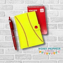 Load image into Gallery viewer, Baseball top load notebook cover --April '26 MB--machine embroidery design DIGITAL DOWNLOAD