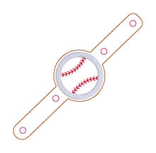 Load image into Gallery viewer, Baseball/Softball hair tie holder (2 sizes included) machine embroidery design —MARCH 26 MB—DIGITAL DOWNLOAD