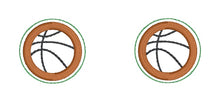 Load image into Gallery viewer, Basketball applique hoodie charms machine embroidery design DIGITAL DOWNLOAD