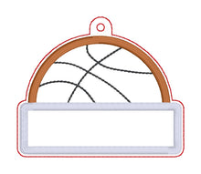 Load image into Gallery viewer, Basketball applique Name bag tag/ornament/bookmark --NOV 25 MB--machine embroidery design DIGITAL DOWNLOAD