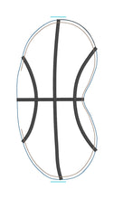 Load image into Gallery viewer, Basketball sleep mask machine embroidery design (2 sizes included)--FEB 26 MB-- DIGITAL DOWNLOAD