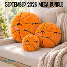 Load image into Gallery viewer, Basketball stuffie (5 sizes included) machine embroidery design DIGITAL DOWNLOAD