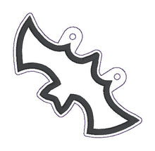 Load image into Gallery viewer, Bat Applique Bunting (3 designs included) machine embroidery design DIGITAL DOWNLOAD