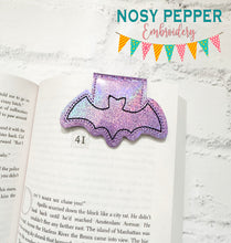 Load image into Gallery viewer, Bat magnetic bookmark machine embroidery design (single and multi files included) DIGITAL DOWNLOAD