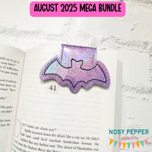Load image into Gallery viewer, Bat magnetic bookmark machine embroidery design (single and multi files included) DIGITAL DOWNLOAD