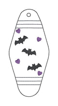 Load image into Gallery viewer, Bat retro fob machine embroidery design DIGITAL DOWNLOAD