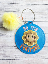 Load image into Gallery viewer, Be The Sunshine applique bag tag/ornament/bookmark machine embroidery design DIGITAL DOWNLOAD