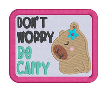 Load image into Gallery viewer, Be Happy patch (2 sizes included) machine embroidery design DIGITAL DOWNLOAD