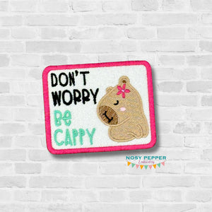 Be Happy patch (2 sizes included) machine embroidery design DIGITAL DOWNLOAD