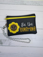 Load image into Gallery viewer, Be The Sunshine ITH Bag (4 sizes available) machine embroidery design DIGITAL DOWNLOAD