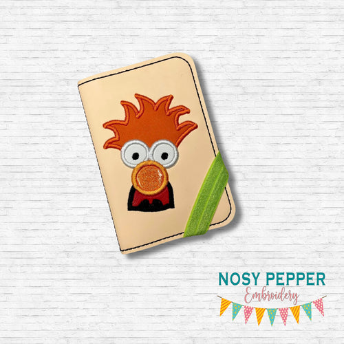 Beaker applique notebook Cover (2 sizes available) machine embroidery design DIGITAL DOWNLOAD