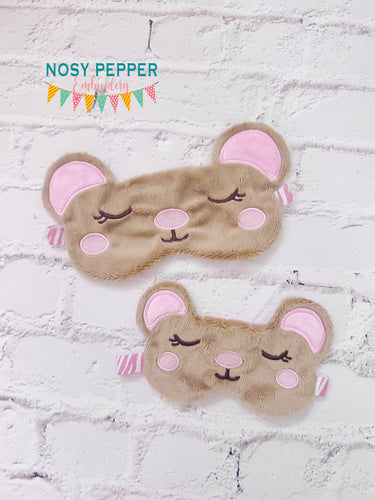Bear Sleep Mask 2024 Skill Builder Bundle 2.0 machine embroidery design (2 sizes included) DIGITAL DOWNLOAD