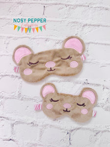 Bear Sleep Mask 2024 Skill Builder Bundle 2.0 machine embroidery design (2 sizes included) DIGITAL DOWNLOAD