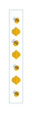 Load image into Gallery viewer, Bee fob set machine embroidery file (3 sizes, single and multi files included) DIGITAL DOWNLOAD