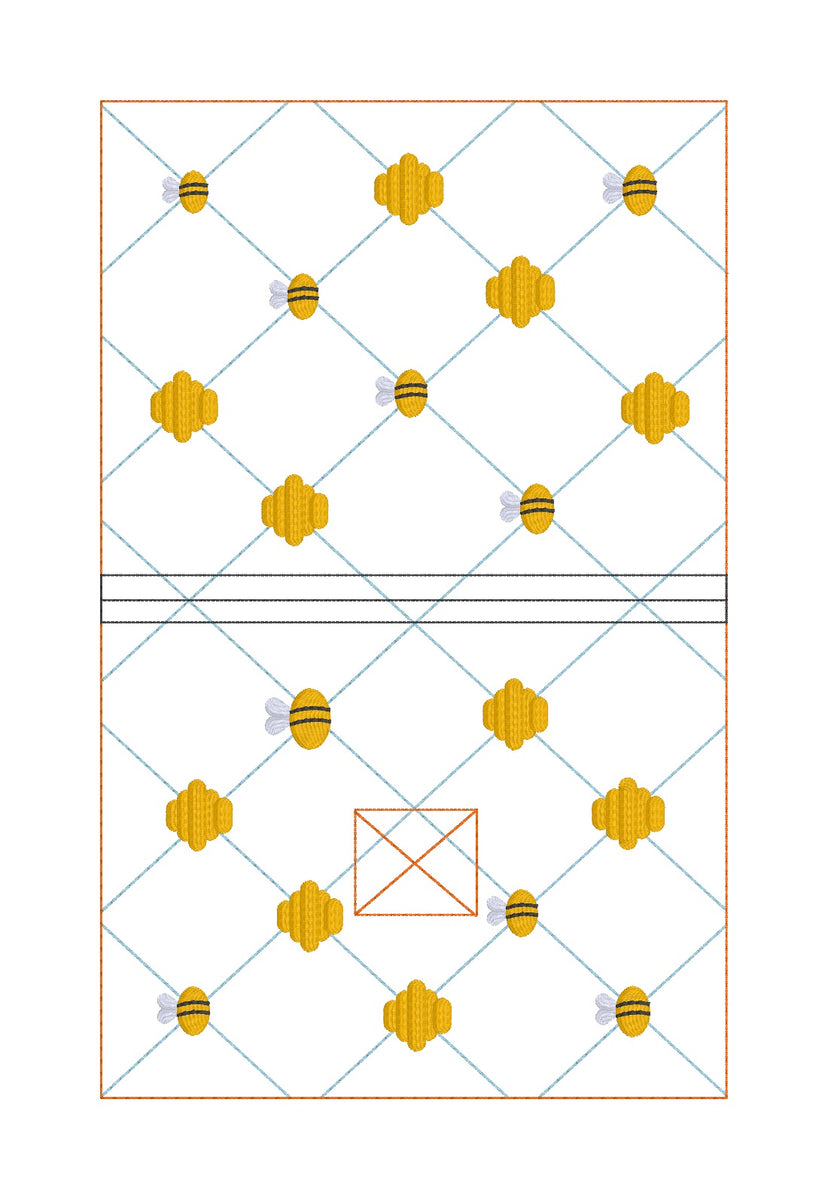 Quilted Bee notebook cover 2 sizes available machine embroidery design ...
