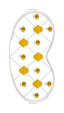 Load image into Gallery viewer, Bee sleep mask —FEB 26 MB—machine embroidery design (2 sizes included) DIGITAL DOWNLOAD