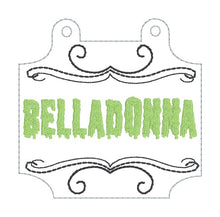 Load image into Gallery viewer, Poison wine tags (set of 4 designs) machine embroidery design DIGITAL DOWNLOAD