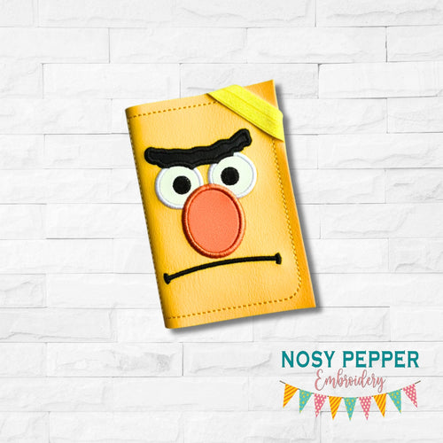 Bert notebook Cover Spring (2 sizes available) machine embroidery design DIGITAL DOWNLOAD