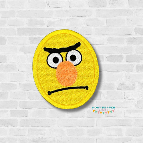 Bert patch (2 sizes included) machine embroidery design DIGITAL DOWNLOAD