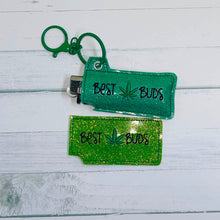 Load image into Gallery viewer, Best Buds Lighter Case (2 styles available) machine embroidery design DIGITAL DOWNLOAD