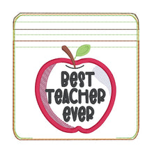 Load image into Gallery viewer, Best Teacher ITH Bag (4 sizes available) machine embroidery design DIGITAL DOWNLOAD