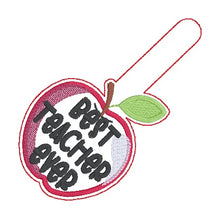 Load image into Gallery viewer, Best Teacher Ever snap tab and eyelet fob set (single and multi files included) machine embroidery design DIGITAL DOWNLOAD
